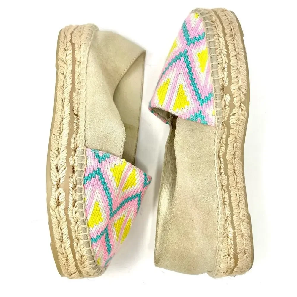 Manebi x Guanabana Woven Geometric Platform Espadrilles, Women's 10,  EU 40 $199